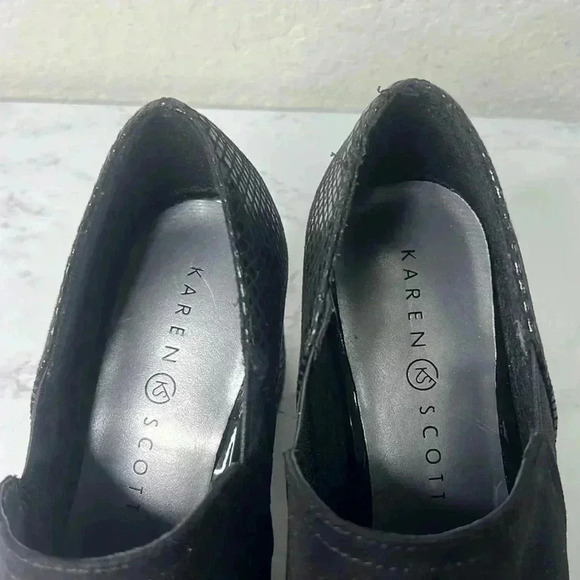 Karen Scott Womens Tillen Stretch Dressy Loafer Heels Shoes 8 M - Picture 12 of 14